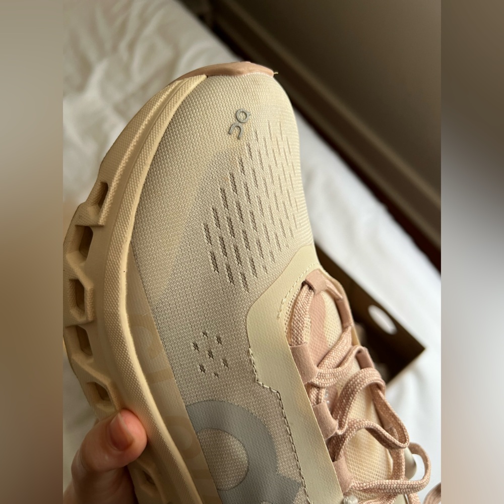 On Running Women's Cloudmonster Running Shoes - Moon | Fawn 8.5